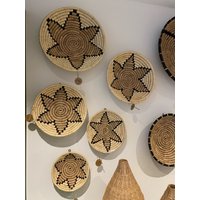 Wand-Korb-Set Aus Seegras. Wandteller Mit Korbgeflecht 5Er Set. Geflochtener Wandkorb von BOHOspell