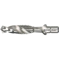 Bohrcraft - Kombi Maschinengewindebohrer M3 Split Point Bohrer 1/4 Zoll 6-kant Schaft zum Bohren, Schneiden und Entgraten, hss von BOHRCRAFT