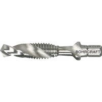Bohrcraft - Kombi Maschinengewindebohrer M5 Split Point Bohrer 1/4 Zoll 6-kant Schaft zum Bohren, Schneiden und Entgraten, hss von BOHRCRAFT