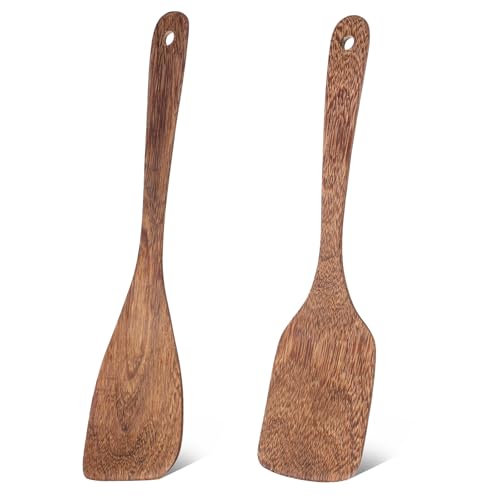 BOHUIZ 2 Stück Pfannenwender Holz, Holzspatel Zum Kochen Kochbesteck Pfannenheber Holzspatel mit Langem Griff BOHUIZ 2 Stück Pfannenwender Holz, Holzspatel Zum Kochen Kochbesteck Pfannenheber Holzspatel mit Langem Griff von BOHUIZ