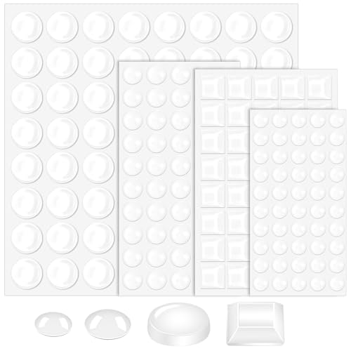 BOHUIZ 204 Stück Gummipuffer Selbstklebend, 4 Größen Elastikpuffer Türpuffer Transparent Gummipuffer Türdämpfer für Türen Schränke Schubladen von BOHUIZ