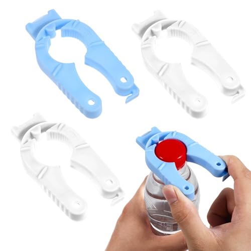 BOHUIZ 3-in-1 Flaschenöffner, 4 Stück Multifunktionaler Flaschenöffner Plastik Deckelöffner Schraubverschluss öffner Kunststoff Glasöffner für Senioren von BOHUIZ