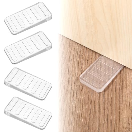 BOHUIZ 4 Stück Kunststoff Türstopper, Fensterstopper RutschfestTürstoppkeil Möbelkeile Möbel-Nivellierpads für Nivellierkeile,Schrank-Unterlegscheiben,Tischbein-Nivellierer von BOHUIZ