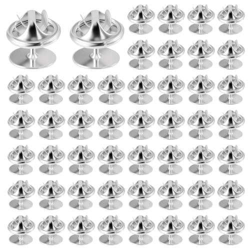 BOHUIZ 50 paar Schmetterling Pin Verschluss, Anstecker Pins Butterfly Clips Pin Anstecknadel Pins Schmetterling Kupplung für DIY Handwerk Krawatten Jacken Hüte Taschen von BOHUIZ