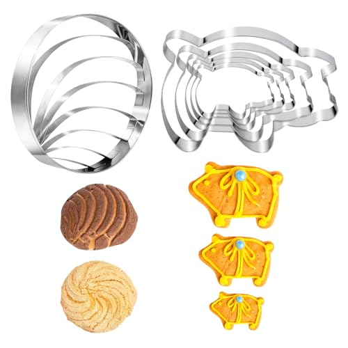 BOHUIZ 6 Stück Schwein Ausstechformen, Edelstahl Ausstecher Schwein 5 Größen Ausstechform Schwein Mexikanische Brotform zum Backen Niedliche Formen Körper Ausstechformen für Themed Party von BOHUIZ