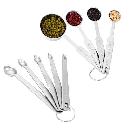 BOHUIZ 9 Stück Edelstahl Messlöffel Set, Measuring Spoons Messlöffel Gramm Teelöffel Dosierlöffel zum Backen Kochen Küchenzubehör BOHUIZ 9 Stück Edelstahl Messlöffel Set, Measuring Spoons Messlöffel Gramm Teelöffel Dosierlöffel zum Backen Kochen Küchenzubehör von BOHUIZ