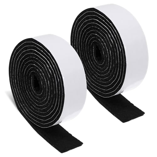 BOHUZ 2 Rolle Selbstklebende Filzgleitstreifen, 3MM Dicke Möbelpads Rolle Filzgleiter Selbstklebend Filzband für Stuhlbein Schaukelstuh Bodenschutz von BOHUIZ