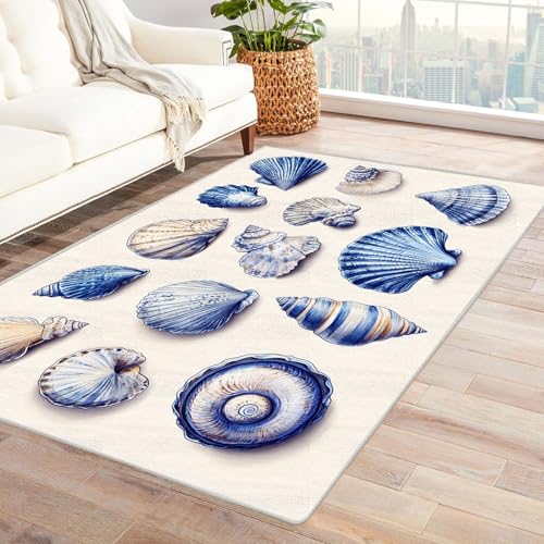 BOHUO 3D Teppich Ozean Landschaft Carpet Retro-Abstrakt Teppiche für Schlafzimmer Esszimmer rutschfest Weich Modern Teppich Groß Carpet(Grau 20)-240x300cm von BOHUO