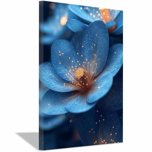 BOHUO Bilder Groß XXL Wohnzimmer Deko Modern Wandbild Foto auf Leinwand Glänzend Modern Wandbilder XXL Kunstdruck Deko für Wohnzimmer Schlafzimmer(Blau 34)-60x80cm Gerahmt von BOHUO