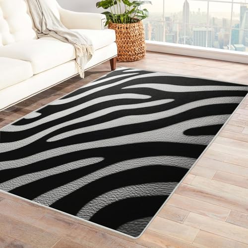 BOHUO Teppich Kurzflor Vintage Böhmischer Textur Wohnzimmer Schlafzimmer Dekor Kinder Spielmatte Küche Korridor Essbereich Teppich(Schwarz 13)-210x300cm von BOHUO