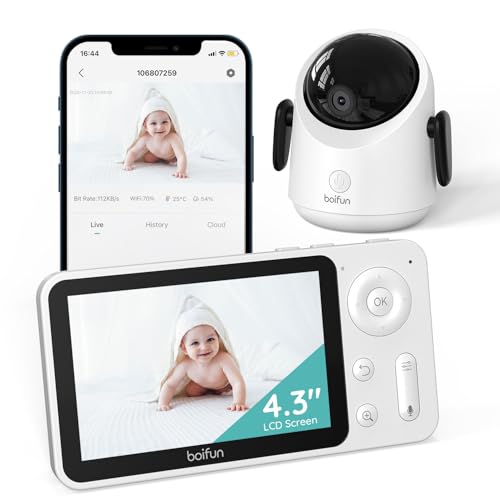 BOIFUN Wifi Video Baby Monitor Camera, App & Screen Control,1080P 360° Camera, Motion & Sound Detection, Auto Tracking, Night Vision, Two-way Audio, Smart Feeding Reminder, Humidity&Temperature Sensor BOIFUN Wifi Video Baby Monitor Camera, App & Screen Control,1080P 360° Camera, Motion & Sound Detection, Auto Tracking, Night Vision, Two-way Audio, Smart Feeding Reminder, Humidity&Temperature Sensor von BOIFUN