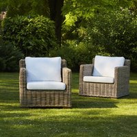 Gartensessel aus naturfarbenem Kubu ( 2er Set) von BERAH GETAH