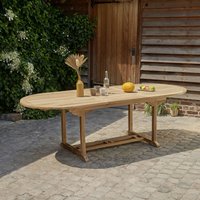 Berah Getah - Gartentisch massives Teakholz ausziehbar oval 8/10 Sitze von BERAH GETAH