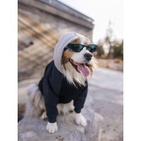 Colorblock Hunde Hoodie Handgefertigter Fleece-Haustierpullover von BOISthelabel