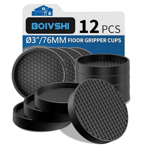 Ø 76mm Möbeluntersetzer Rund,Mobel Schutzer,Anti-Rutsch-Pads,Sofa Füße Boden,rutschfeste Couch Schutz,12 Schwarz Anti Rutsch Untersetzer für Möbel Ø 76mm Möbeluntersetzer Rund,Mobel Schutzer,Anti-Rutsch-Pads,Sofa Füße Boden,rutschfeste Couch Schutz,12 Schwarz Anti Rutsch Untersetzer für Möbel von BOIVSHI