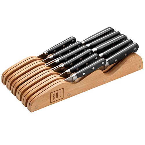 BOJ Wooden Drawer Knife Organizer for 11 Knives von BOJ