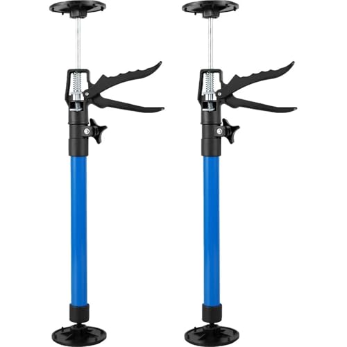 2 Stück Teleskop-Stützstange aus Stahl for Handheber, generische Stahl-Stützstange, Hebestange for Schränke und Bretter, verstellbare Handarbeitshalterung(Blue) von BOJHGO