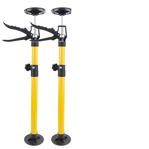 2 Stück verstellbare Schrankheberstange – Teleskop-Stützstange aus Stahl for dritte Hand, 40 kg Tragkraft, for Trockenbau-Hebebühnen von BOJHGO