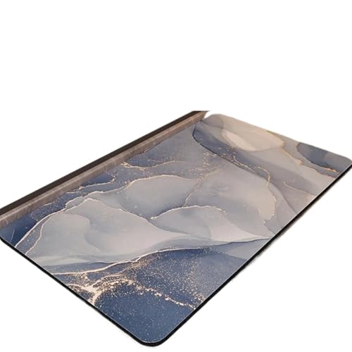 BOJHGO Modische Badezimmermatten, super saugfähig, rutschfest, Bad-Bodenmatte for Dusche, Toilette, Tür, Teppich, waschbar(Blue-Purple,50cmx80cm) von BOJHGO