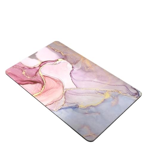 BOJHGO Modische Badezimmermatten, super saugfähig, rutschfest, Bad-Bodenmatte for Dusche, Toilette, Tür, Teppich, waschbar(Pink Purple,40cmx60cm) von BOJHGO