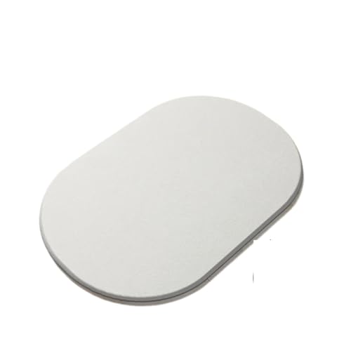 BOJHGO Stein-Badematte, Kieselgur-Duschmatte, super saugfähig, schnell trocknend, Badezimmer-Bodenmatte, Grauer Teppich, leicht zu reinigen(Silver2) von BOJHGO