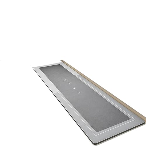 BOJHGO Super saugfähige Kieselalgen-Schlamm-Pad, Bad, Küche, Bodenmatte, rutschfeste Teppich-Pad, Küchenmatten, abwischbar, waschbar, Langer Streifen-Teppich(Light Grey,40X100cm) von BOJHGO