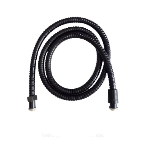 Bad Commen Dusche Kopf Schlauch Flexible Wasser Rohr 1,5 m 2,0 Hohe Dichte Wasserhahn Zubehör für Badarmaturen(Black,2.0M) von BOJHGO