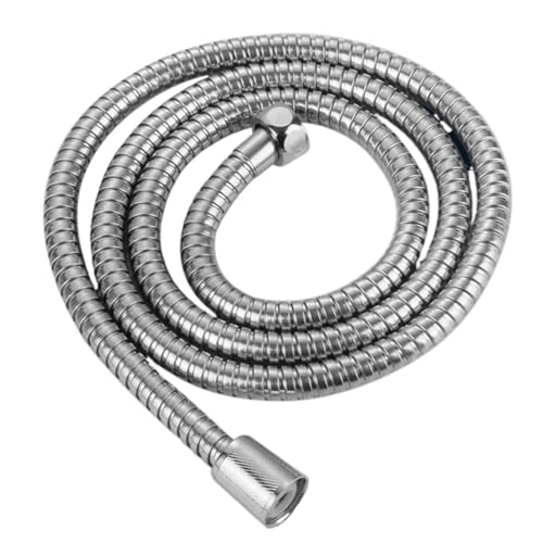 Edelstahl Flexible Dusche Schlauch Lange Badezimmer Wasser Verlängerung Sanitär Rohr Ziehen Bad Zubehör für Badarmaturen(120cm) von BOJHGO