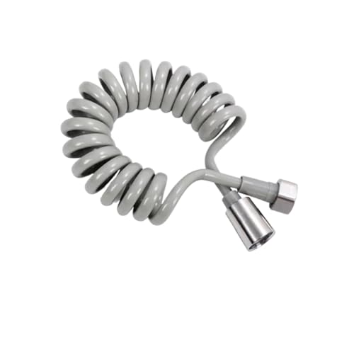 Flexible Frühling Dusche Schlauch For Wasser Wc Bidet Sprayer Pistole Telefon Linie Sanitär Badezimmer Zubehör Düsen für Badarmaturen(Gray,3.0M) von BOJHGO
