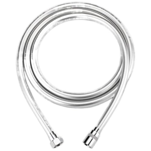 Silber 1,5/2,0 m PVC-Handbrauseschlauch GI/2 Universalschnittstelle Hochdruckverdickung Flexibel Anti-Wicklung für Badarmaturen(2.0M) von BOJHGO
