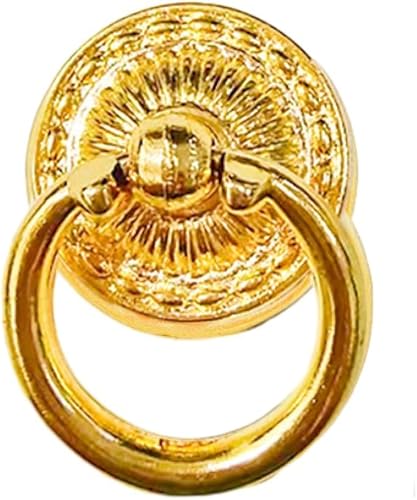 Runder Türgriff Retro Schubladenknauf Bronze Schubladenring Küchentürknauf Dekorativer Türgriff Türknäufe 10 Stück Retro Ring Bronze Griff Hängering Schubladenring Einzelloch Zugring Schranktür von BOKINGBO