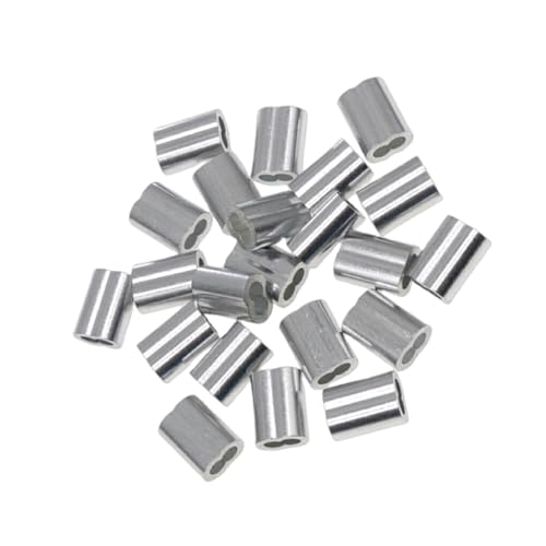 BOKIOESDE 100 Stück/Lot breite Anwendung Aluminium Crimpschlaufen Hülsenklemmen, robust und einfach zu verdoppeln, robust und langlebig von BOKIOESDE