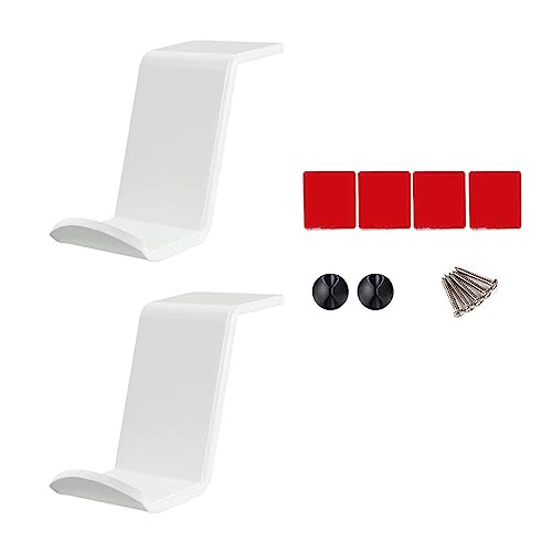 BOKIOESDE 2 teiliges Gaming Zubehör mit Kabelclips, universeller Streamdeck Controller Halter, praktischer Einbau Kopfhörerhalter, Weiß von BOKIOESDE