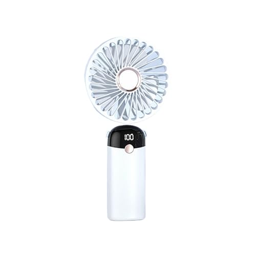 BOKIOESDE Faltbarer Hand Mini für ultimative Tragbarkeit, tragbarer wiederaufladbarer zum Aufhängen am Hals, mit USB 5, Sommergeschenk von BOKIOESDE