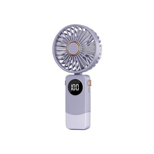 BOKIOESDE Tragbarer Mini Halsventilator, 5 Gang Windregulierung, Lange Akkulaufzeit. 1. 5 Gang Windregulierung für unterschiedliche Kühlung, Lavendel, 1200M von BOKIOESDE