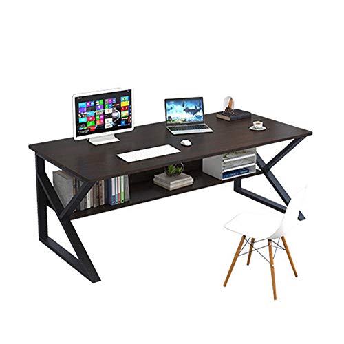 BOKNI Computertisch, Arbeitstisch mit Ablagefach, Home-Office-Schreibtisch, PC-Laptop-Schreibtisch, Studiertisch, einfacher Kleiner Schreibtisch im Schlafzimmer von BOKNI