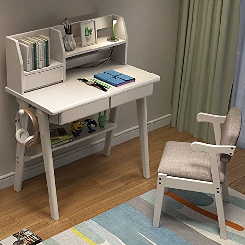 BOKNI Computertisch für kleine Räume, Home-Office-Schreibtisch, kompakter Bürotisch mit Schublade und unterer Ablage, einfacher Arbeitstisch, PC-Laptop-Arbeitsplatz, platzsparend (80 x 45 x 75 cm von BOKNI