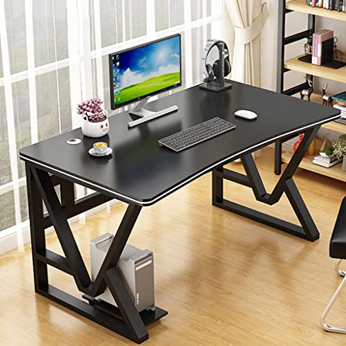 BOKNI Gaming-Schreibtisch, ergonomischer PC-Computertisch, Gaming-PC-Schreibtisch, große Gaming-Schreibtische, Kabelmanagement, Spiele-Computertisch für Heimbüro, schwarz L 120 cm von BOKNI