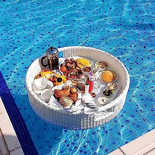 Schwimmendes Tablett Deluxe Schwimmendes Tablett Für Den Pool - Schwimmendes Pooltablett - Stilvolles Frühstückstablett Auf Dem Wasser - Schwimmende Bar Für Den Pool,Weiß-60Cm Schwimmendes Tablett Deluxe Schwimmendes Tablett Für Den Pool - Schwimmendes Pooltablett - Stilvolles Frühstückstablett Auf Dem Wasser - Schwimmende Bar Für Den Pool,Weiß-60Cm von BOKNI