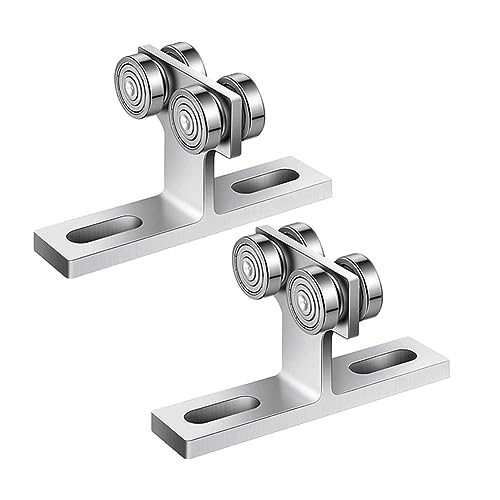 BOLAXHCA 2 Stück 4-Rad-Trolley-Baugruppe in Silber, Traglast 900 Pfund für 1-5/8 Breite und Alle 1-5/8 oder Höheren Strebenkanäle von BOLAXHCA