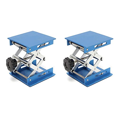BOLAXHCA 2Stck 4 Aluminium Legierung Labor Hubtisch Schere Heber HebebüHne/Klappbare Hubtisch Pad Höhenkontrolle von BOLAXHCA