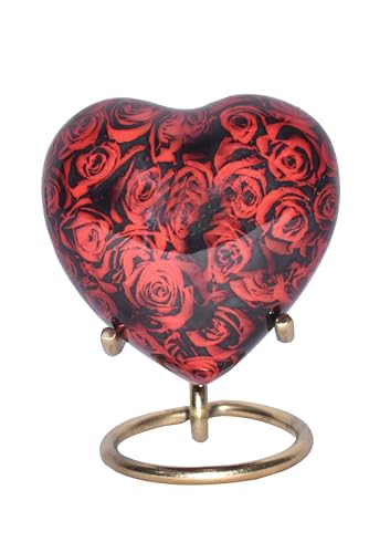 Bold & Divine Kleine Urne mit roter Rose – Mini-Herz-Urne mit Ständer und Premium-Box – kleine Andenken-Urne – Ehren Sie Ihre Liebsten mit Urne in Herzform – perfekt für Erwachsene und Kleinkinder Bold & Divine Kleine Urne mit roter Rose – Mini-Herz-Urne mit Ständer und Premium-Box – kleine Andenken-Urne – Ehren Sie Ihre Liebsten mit Urne in Herzform – perfekt für Erwachsene und Kleinkinder von BOLD & DIVINE