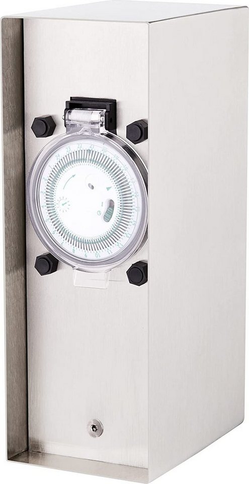 BOLD Gartensteckdose ORIO, integrierte Zeitschaltuhr, 2-fach Stecker, Wasserdicht nach IP44 von BOLD
