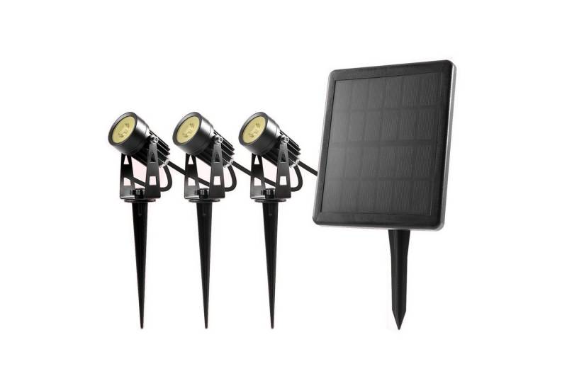 BOLD LED Solarleuchte Simon, LED wechselbar, warmweiß, LED-Spots warmweiß, Erdspieße aus Metall, Wasserdicht IP65 von BOLD