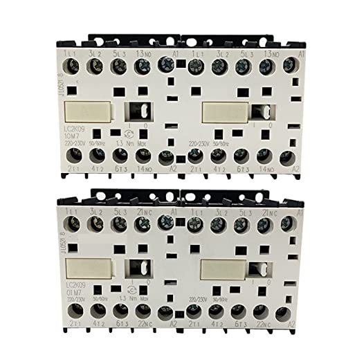LC2-K0910 LC2-K0901 Kleines reversibles Verriegelungsschütz AC AC-Spule 220V 24V 50/60Hz 1St (Color : AC220V LC2K0901) von BOLNEY
