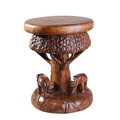 BOLOKA Stuhl Hocker Eingang Schuhwechselhocker Holz Elefant Hocker Vintage Dekorative Hocker Couchtisch Hocker for Wohnzimmer Wohnzimmer moderner Schemel von BOLOKA