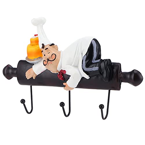 Klebehaken, Wandaufhänger, nagelfrei, Cartoon-Koch-Figur für Küche für Hotel (BS085) von BOLORAMO