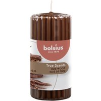 Bolsius Duft-Stumpenkerze geriffelt True Scents Oud Wood von BOLSIUS