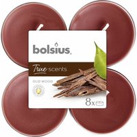 Bolsius Duftteelichte Maxi Oud Wood, Höhe 1,17 cm, Ø 4,5 cm, 6er Pack Teelicht von BOLSIUS