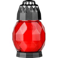 Bolsius Grablaterne Diamond aus Glas rot 178/108 mm Bolsius Grablaterne Diamond aus Glas rot 178/108 mm von BOLSIUS